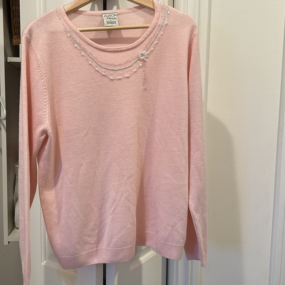Allison Daley Womens Size L Pink Pullover Sweater Cute Chic Casual EUC - Picture 1 of 5
